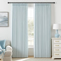 IVAPUPU Natural Linen Blend Blackout Curtains for Bedroom 108 Inch Long