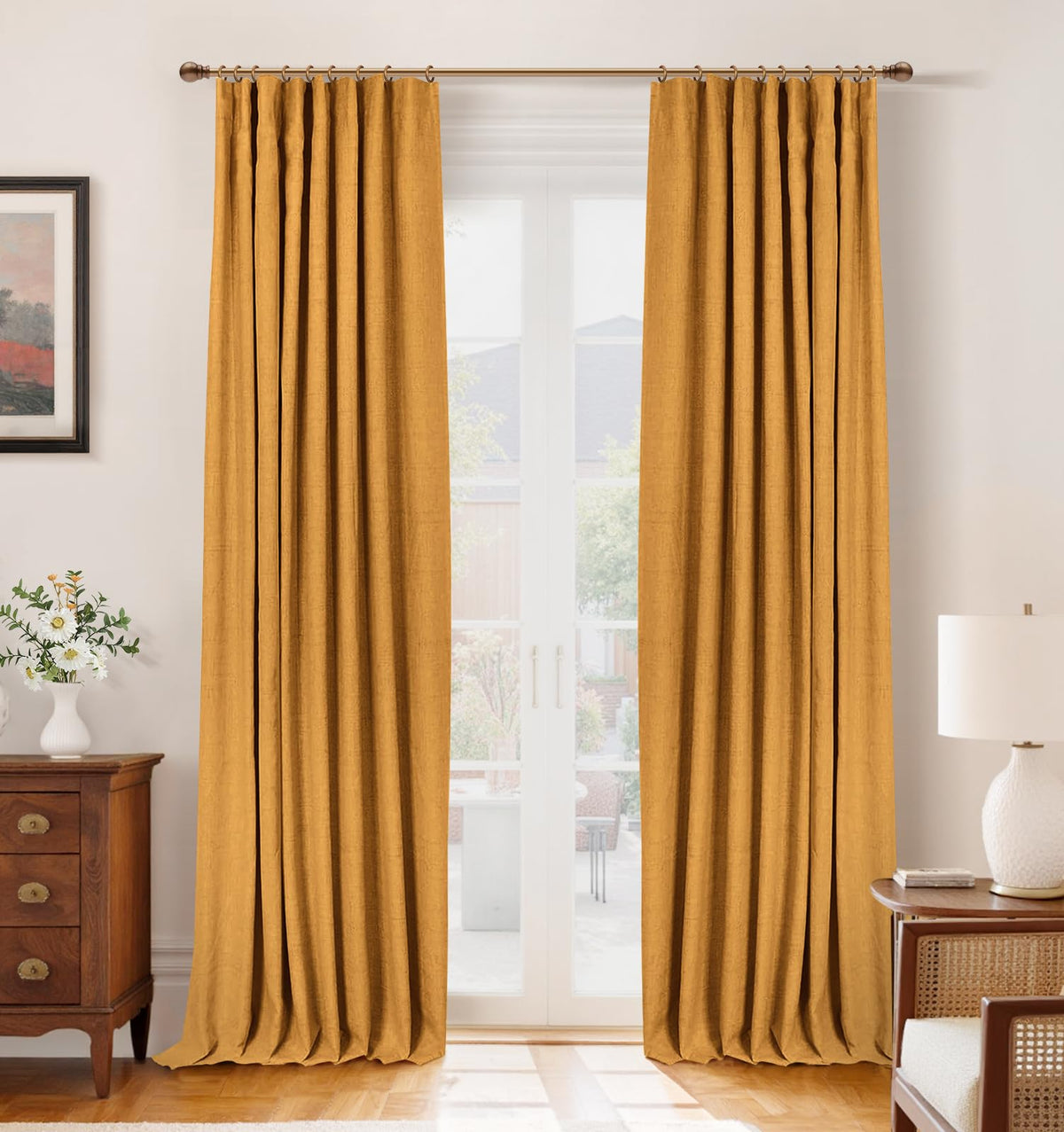 INOVADAY 100% Blackout Curtains for Bedroom Black Out Curtains 84 Inch Long