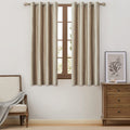 BULBUL Velvet Gold Grommet Blackout Curtains 84 inch Length for Living Room