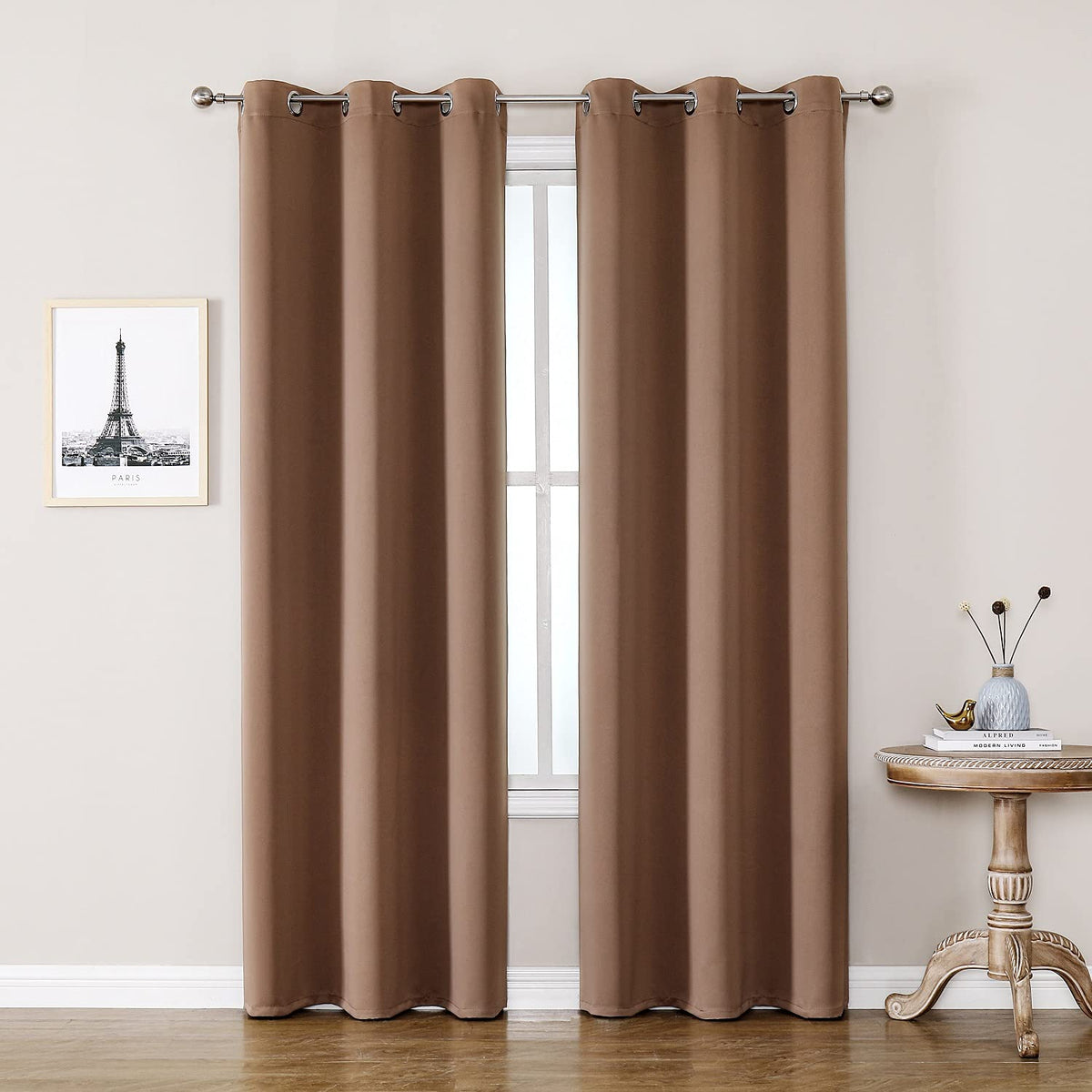 ChrisDowa Blackout Curtains for Bedroom and Living Room 63 Inches Long