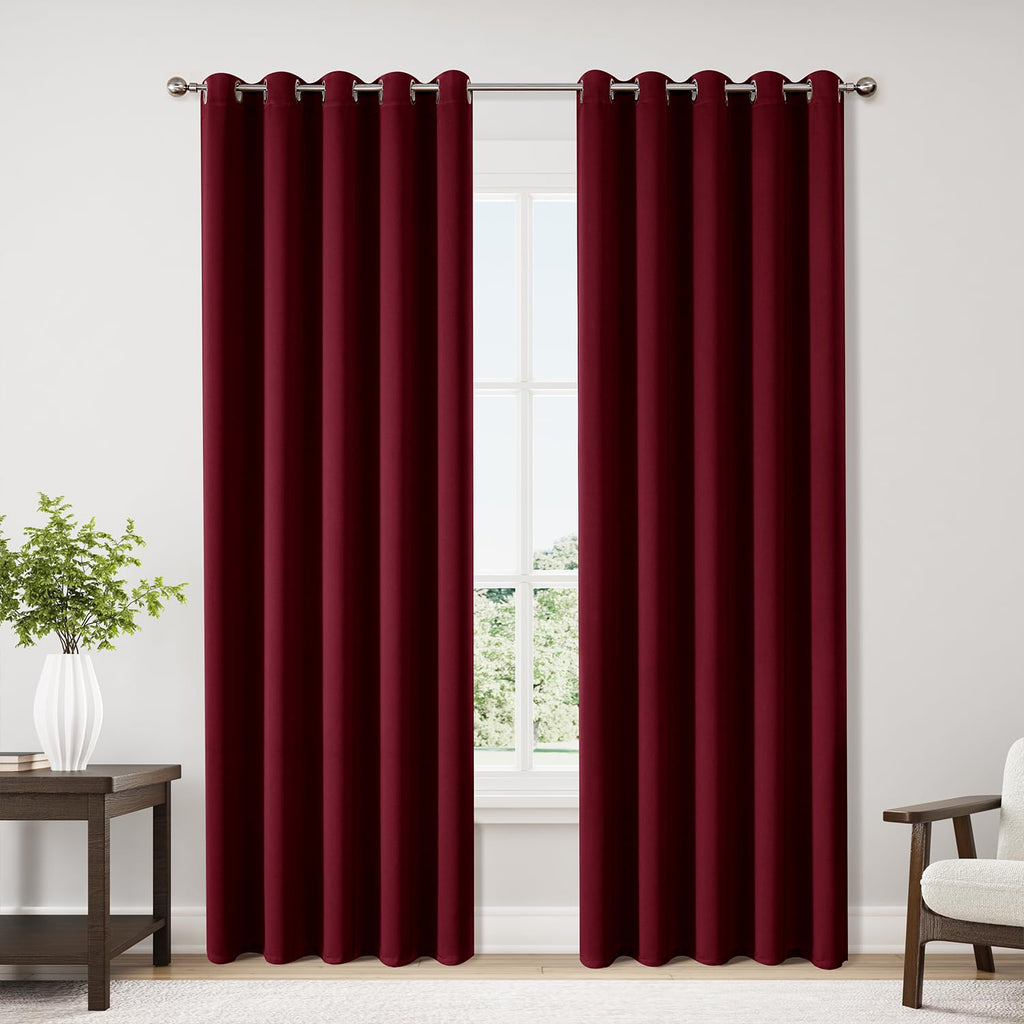 ChrisDowa Blackout Curtains for Bedroom and Living Room 63 Inches Long