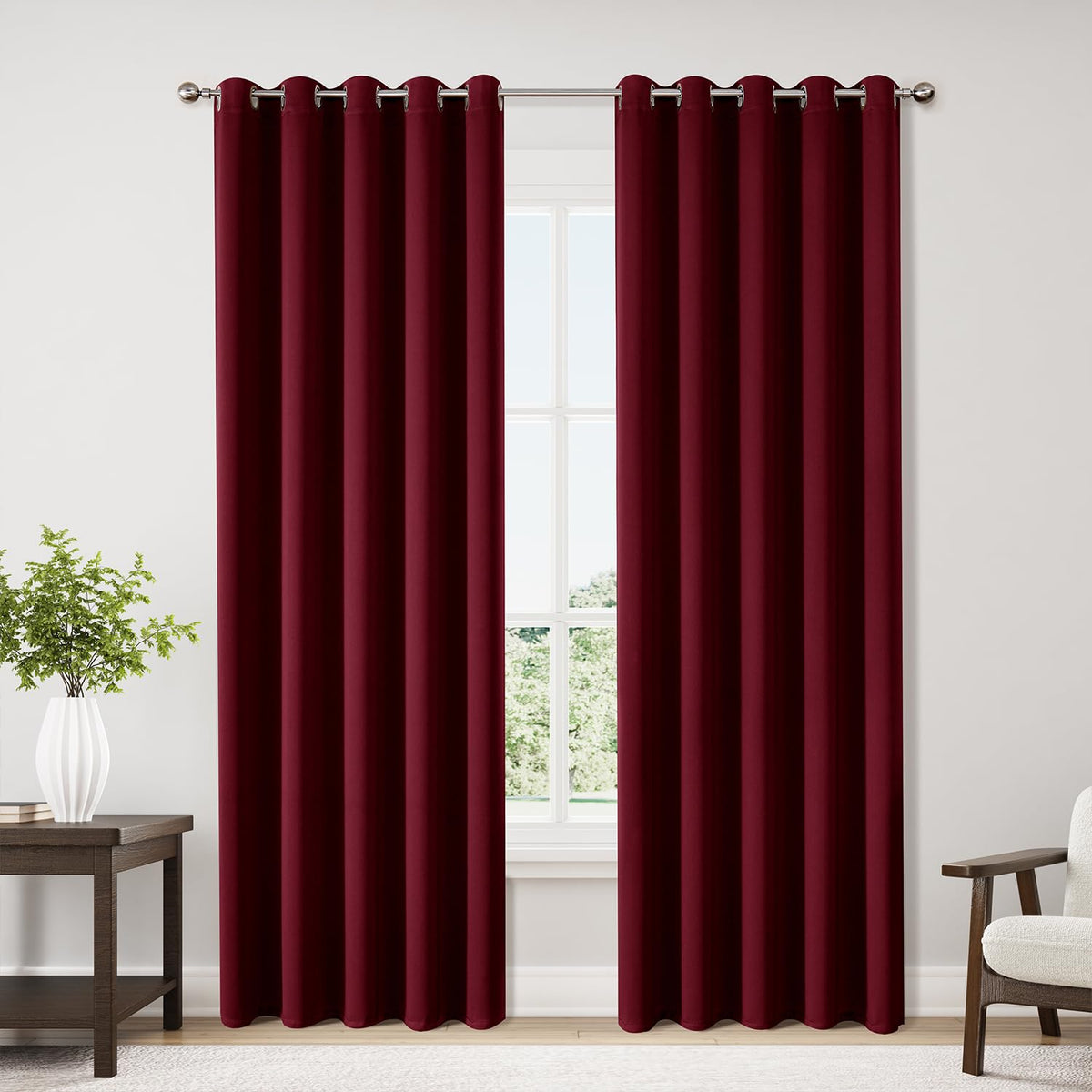 ChrisDowa Blackout Curtains for Bedroom and Living Room 63 Inches Long