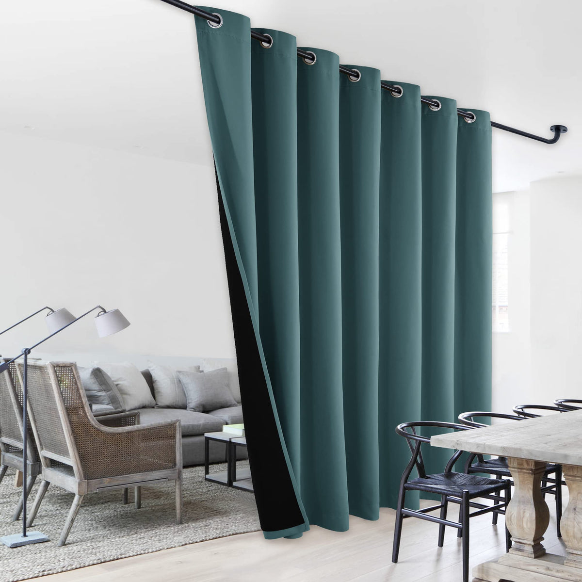NICETOWN 100% Blackout Curtain 54 inches Long, Double-Deck Completely Blackout Window Treatment Thermal Insulated Lined Drape for Small Window (White, 1 PC, 52 inches Width Each Panel)