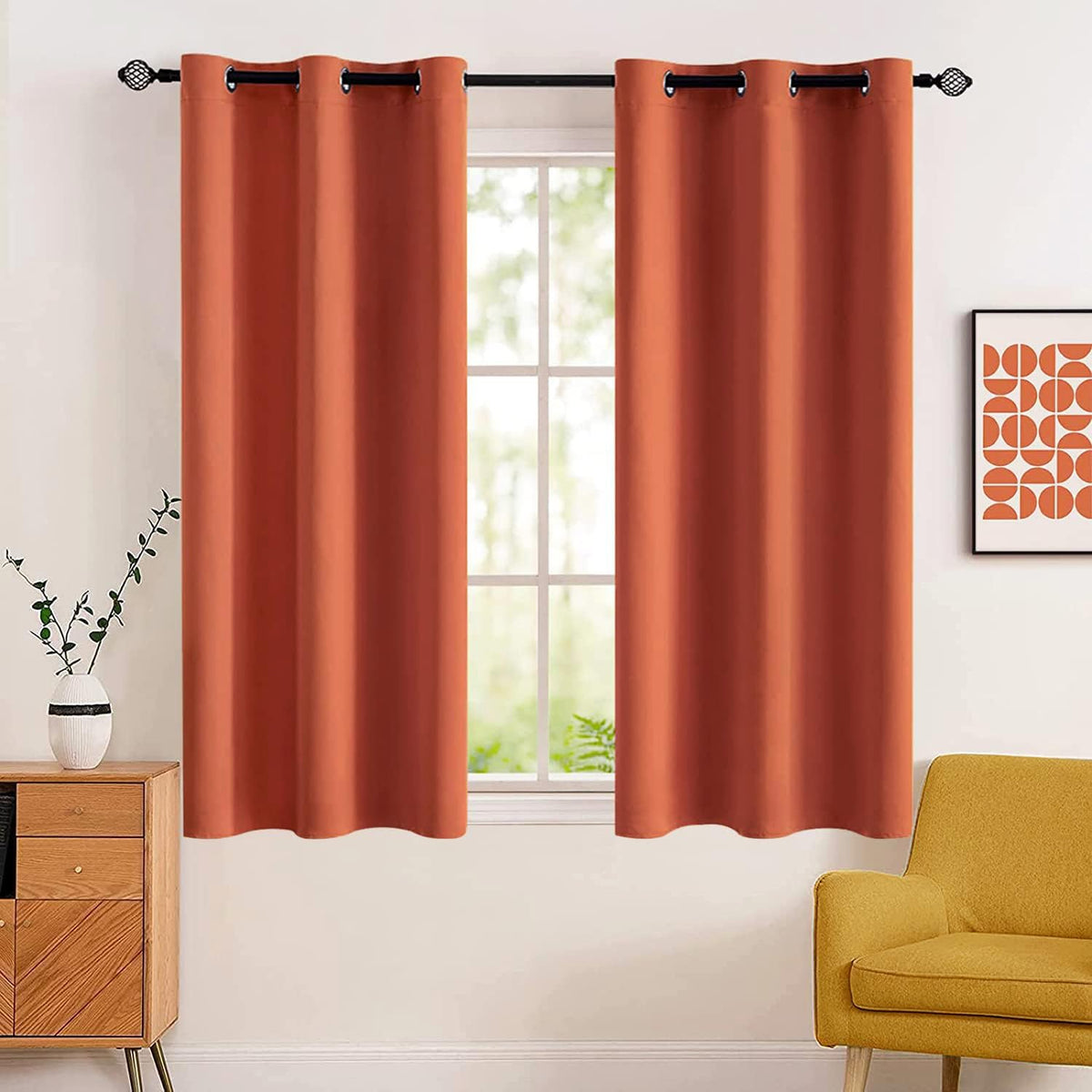 MIULEE Beige Blackout Bedroom Curtains Drapes 84 Inch Long 52"x84"