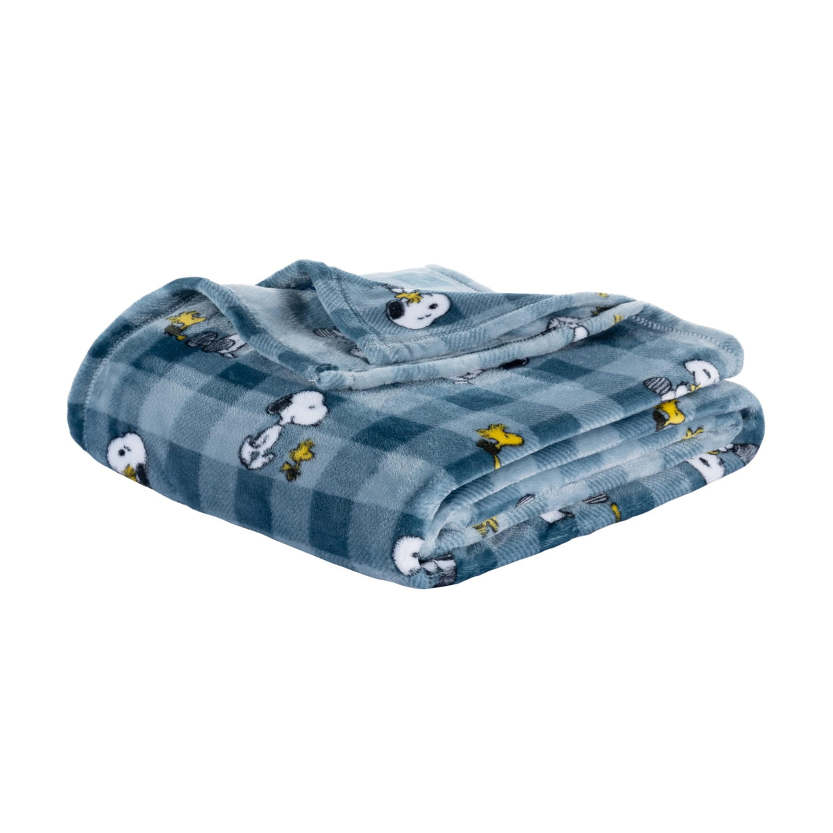 Berkshire Blanket Peanuts® VelvetLoft® Cute Character Snoopy Plush Throw Blanket,Peanuts Poses and Paws Grey,Throw 55 in x 70 in (Official Peanuts® Product)