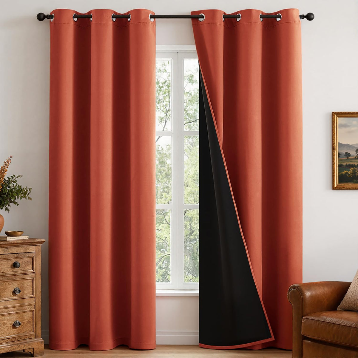 MIULEE Cream 100% Blackout Curtains for Bedroom 40x63 Inch Long