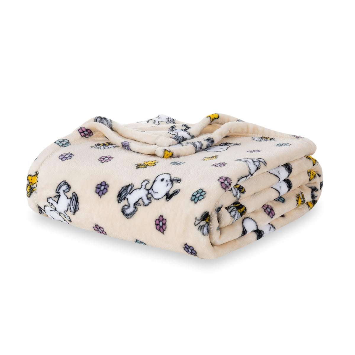 Berkshire Blanket Peanuts® VelvetLoft® Cute Character Snoopy Plush Throw Blanket,Peanuts Poses and Paws Grey,Throw 55 in x 70 in (Official Peanuts® Product)