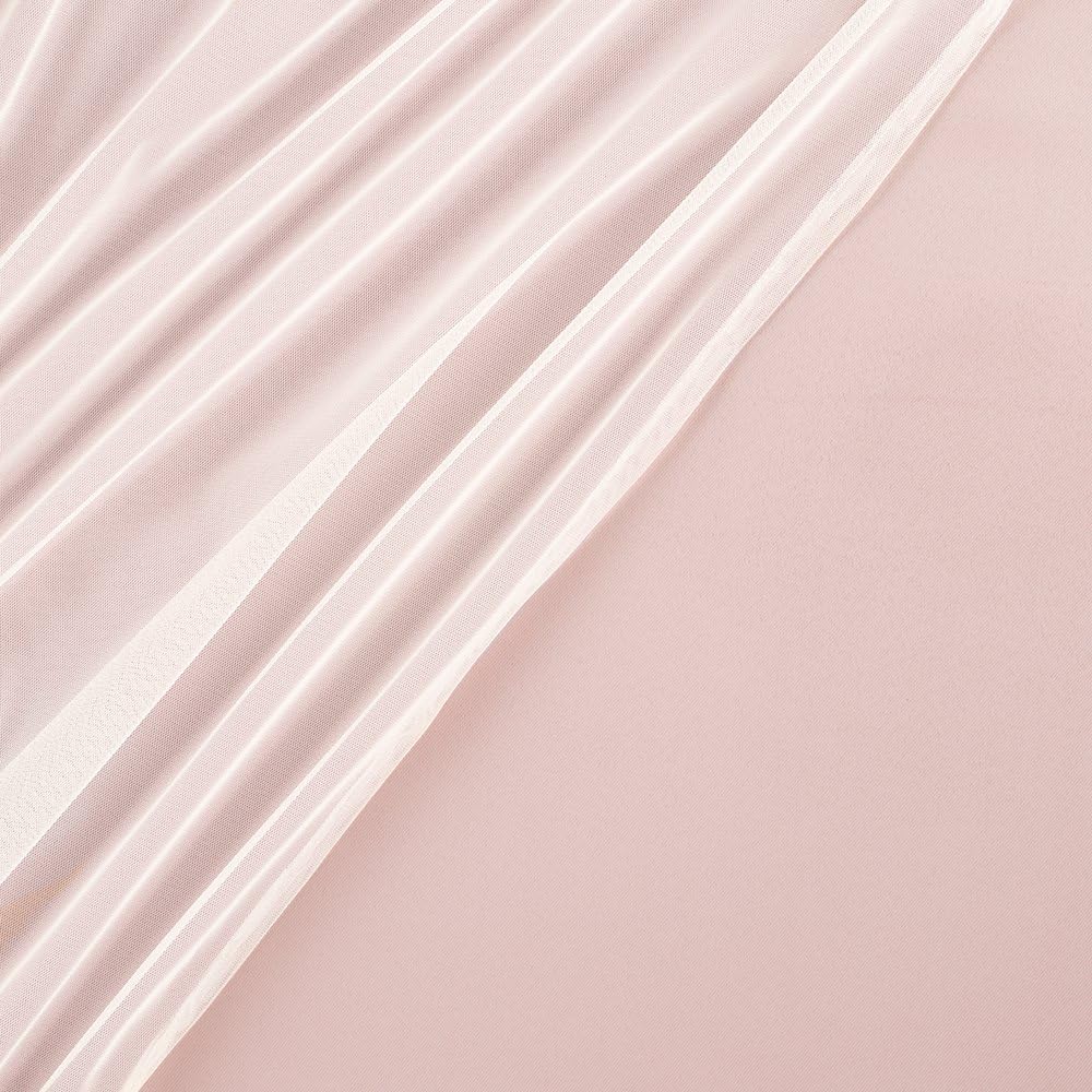TOWN & COUNTRY LUXE Talia Double Layer Indoor Curtains, Sheer and Room Darkening Blackout, Grommet Top, Energy Efficient, 2-Pack Set, 52"x84", Rose Blush