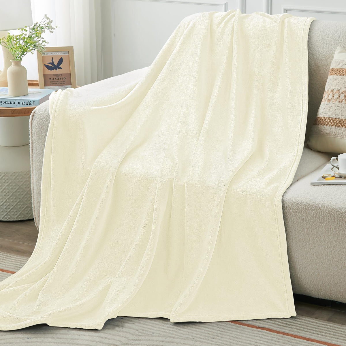 KMUSET Fleece Blanket Throw Size Grey Lightweight Super Soft Cozy Luxury Bed Blanket Microfiber Factory Shop