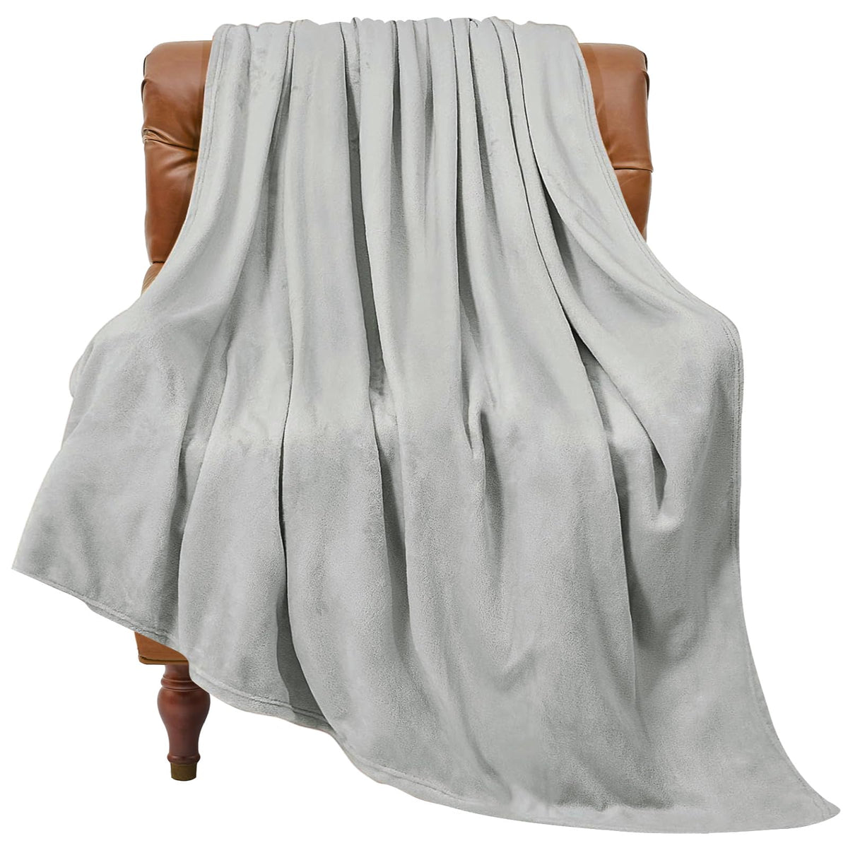 BEDELITE Fleece Blanket Soft Plush Throw for Couch Black 50"x60"