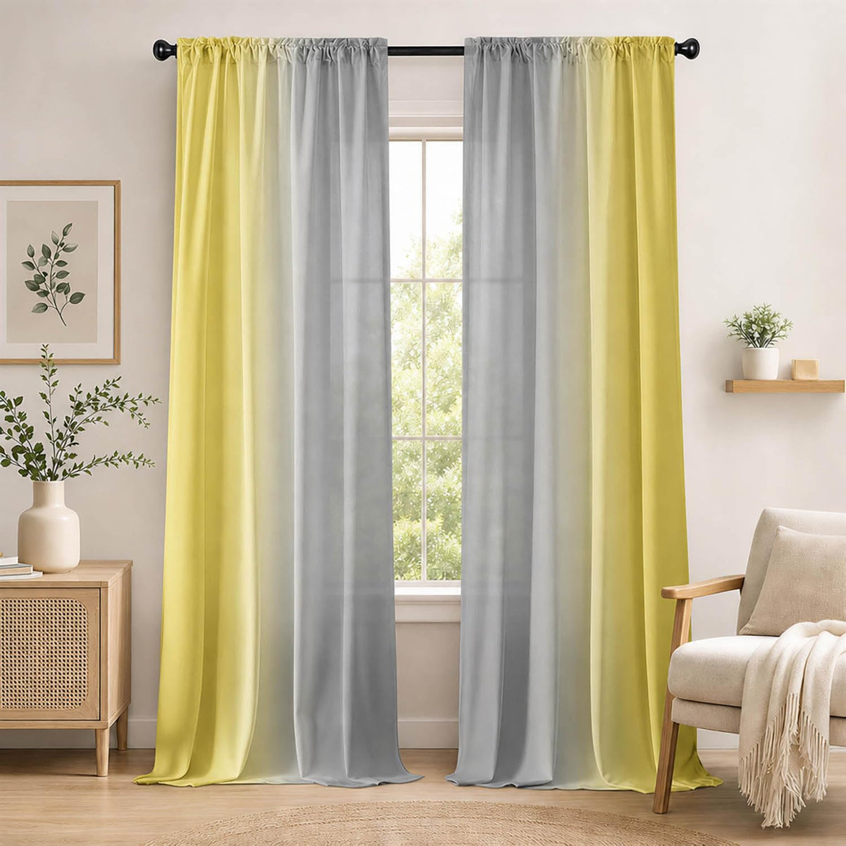 Burnt Orange Curtains 84 Inch Length for Living Room,2 Panels