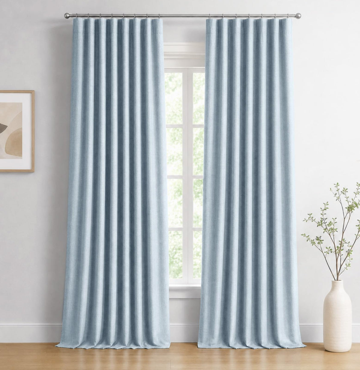 INOVADAY 100% Blackout Curtains for Bedroom Black Out Curtains 84 Inch Long