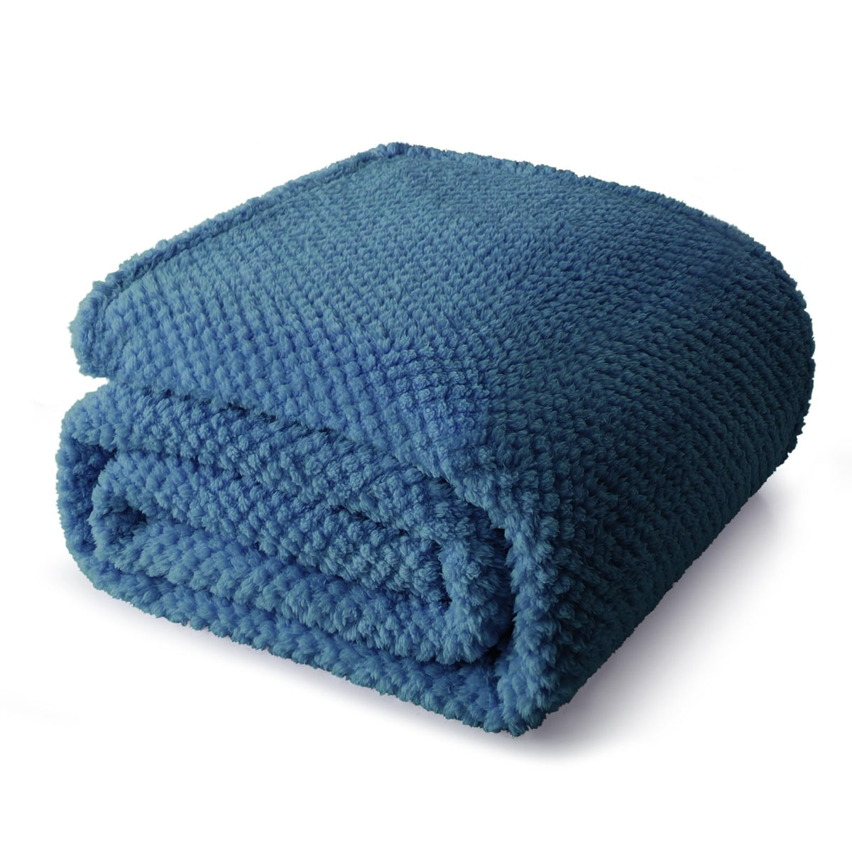 Whale Flotilla Extra Large Fuzzy Fleece Throw Blanket for Couch, 50x70 Inch Fluffy Warm Soft Jacquard Blankets for All Season, Lightweight and Cozy, Ivory