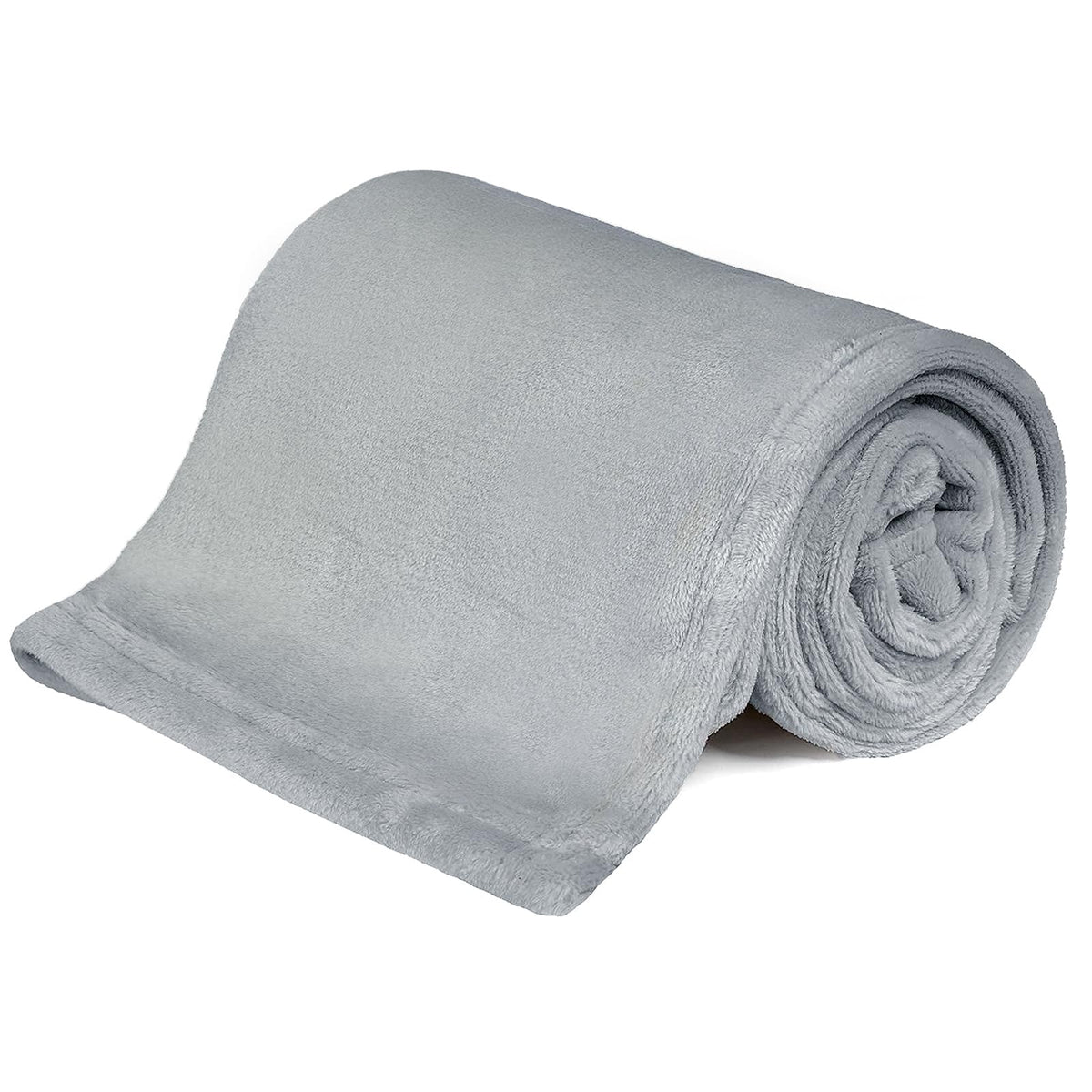 KMUSET Fleece Blanket Throw Size Grey Lightweight Super Soft Cozy Luxury Bed Blanket Microfiber Factory Shop