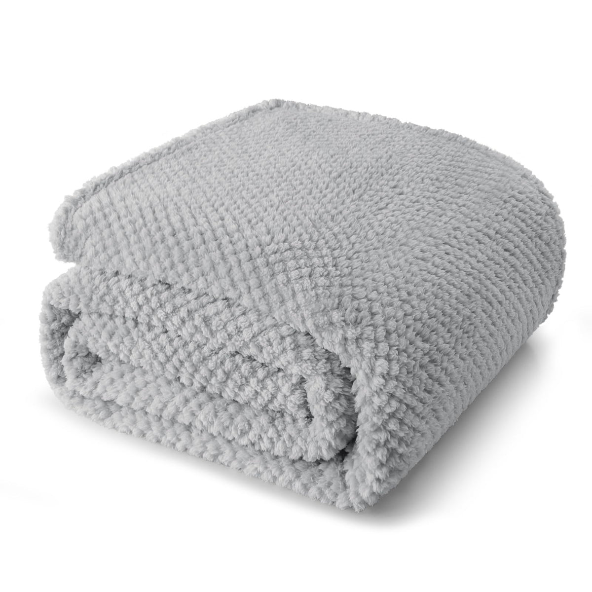 Whale Flotilla Extra Large Fuzzy Fleece Throw Blanket for Couch, 50x70 Inch Fluffy Warm Soft Jacquard Blankets for All Season, Lightweight and Cozy, Ivory