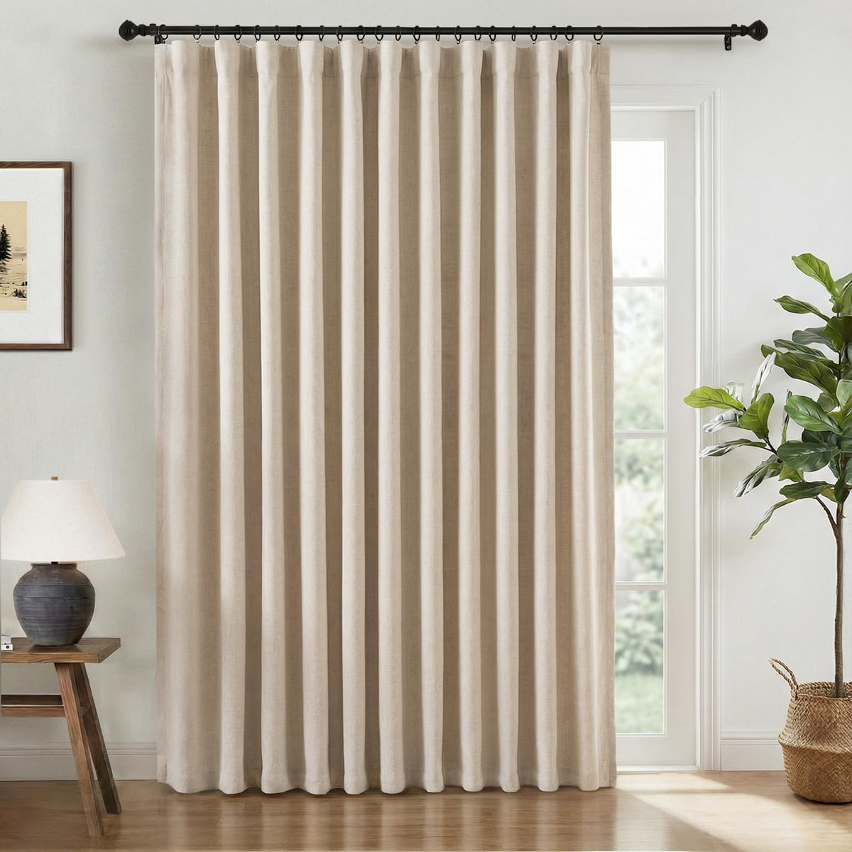 INOVADAY 100% Blackout Curtains for Bedroom Black Out Curtains 84 Inch Long