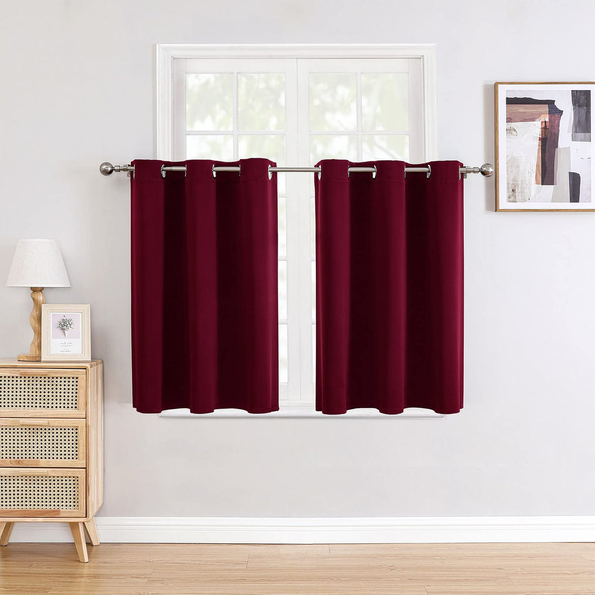 ChrisDowa Blackout Curtains for Bedroom and Living Room 63 Inches Long