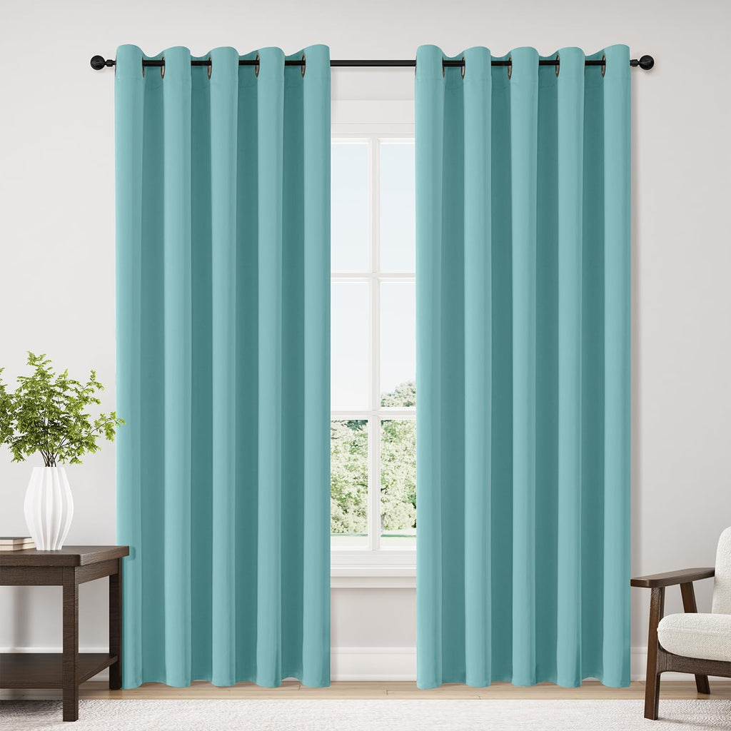 ChrisDowa Blackout Curtains for Bedroom and Living Room 63 Inches Long