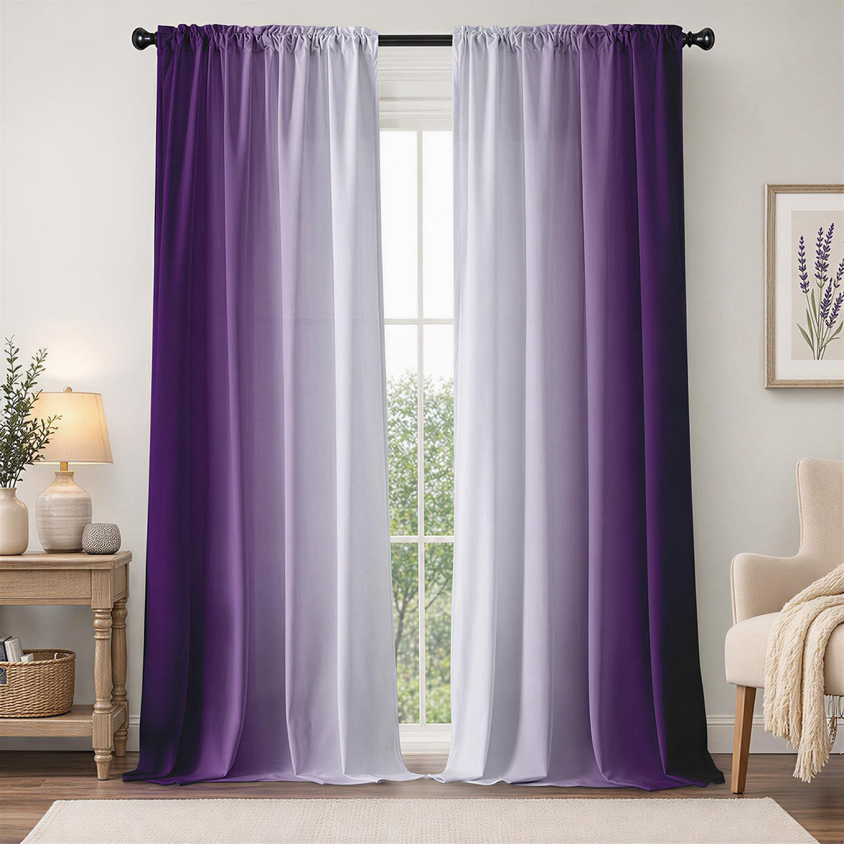 Burnt Orange Curtains 84 Inch Length for Living Room,2 Panels