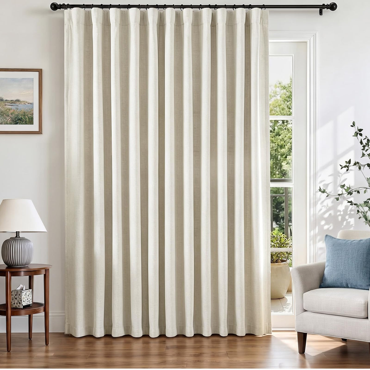 INOVADAY 100% Blackout Curtains for Bedroom Black Out Curtains 84 Inch Long