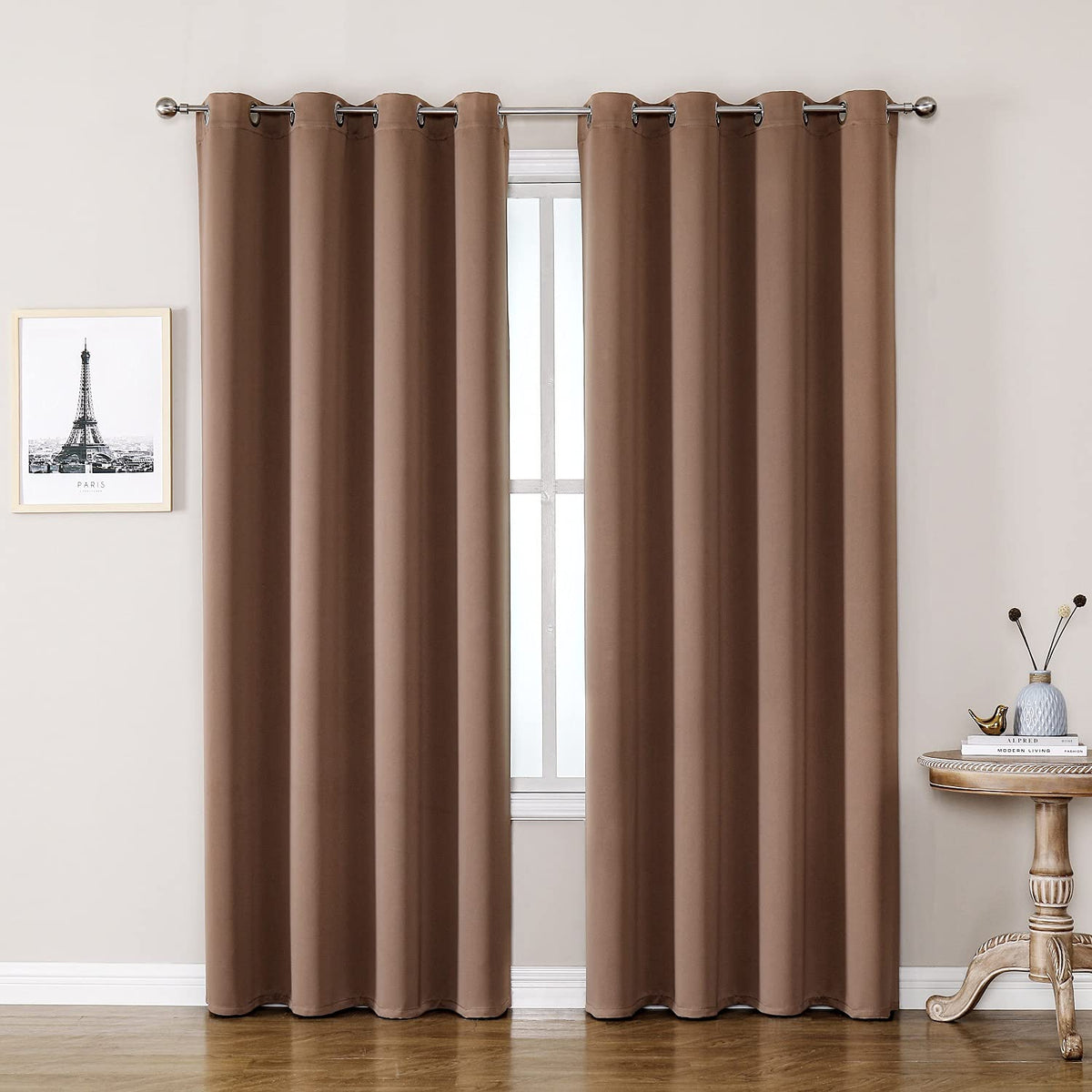 ChrisDowa Blackout Curtains for Bedroom and Living Room 63 Inches Long