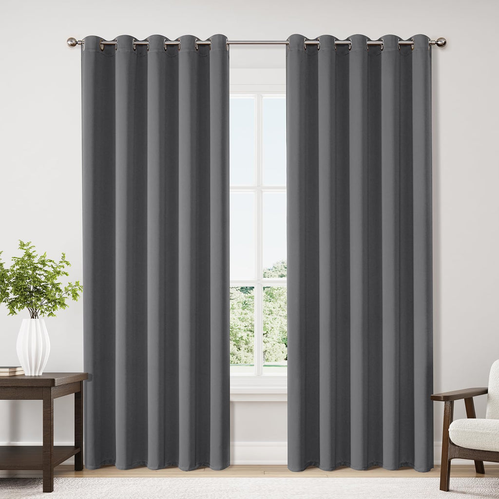 ChrisDowa Blackout Curtains for Bedroom and Living Room 63 Inches Long