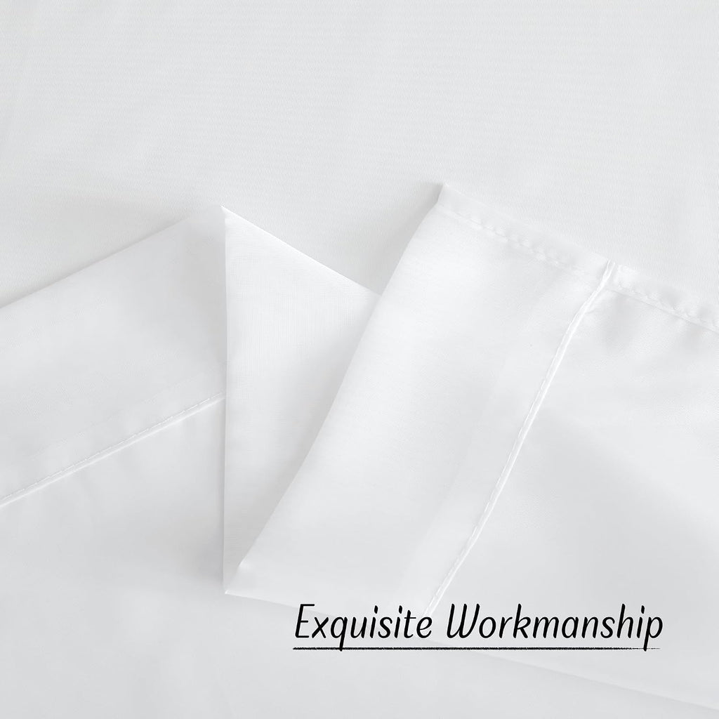 NICETOWN White Sheer Curtains & Drapes 96 inches Long for Living Room - Grommet Top Solid Lightweight & Airy Gauzy Window Treatments with Light Filtering for Bedroom, 2 Panels, W54 x L96