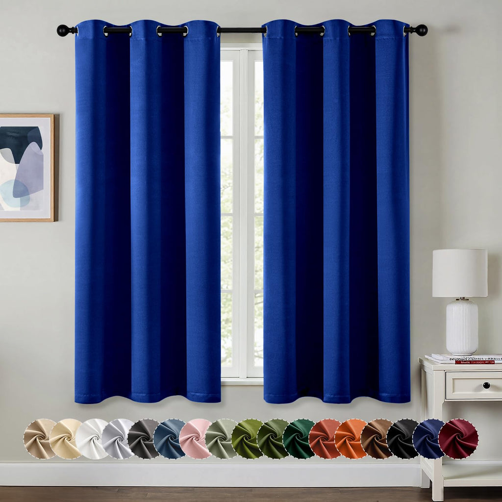 MIULEE Blackout Curtains for Bedroom 2 Panels 40 x 84 Inch Long Black