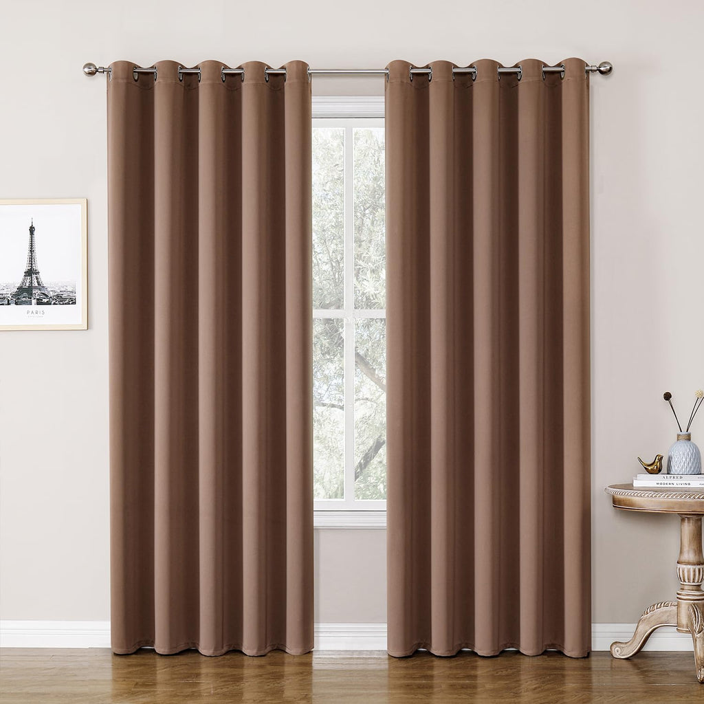 ChrisDowa Blackout Curtains for Bedroom and Living Room 63 Inches Long