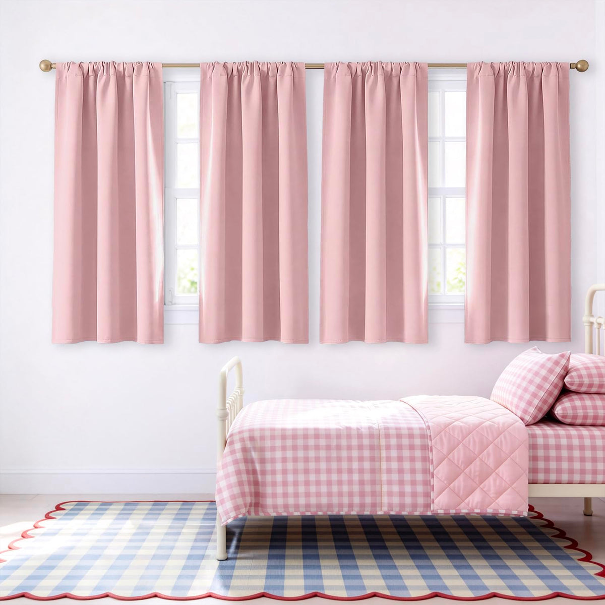 MIULEE Sage Green Blackout Curtains 63 Inch Length for Bedroom 4 Panels