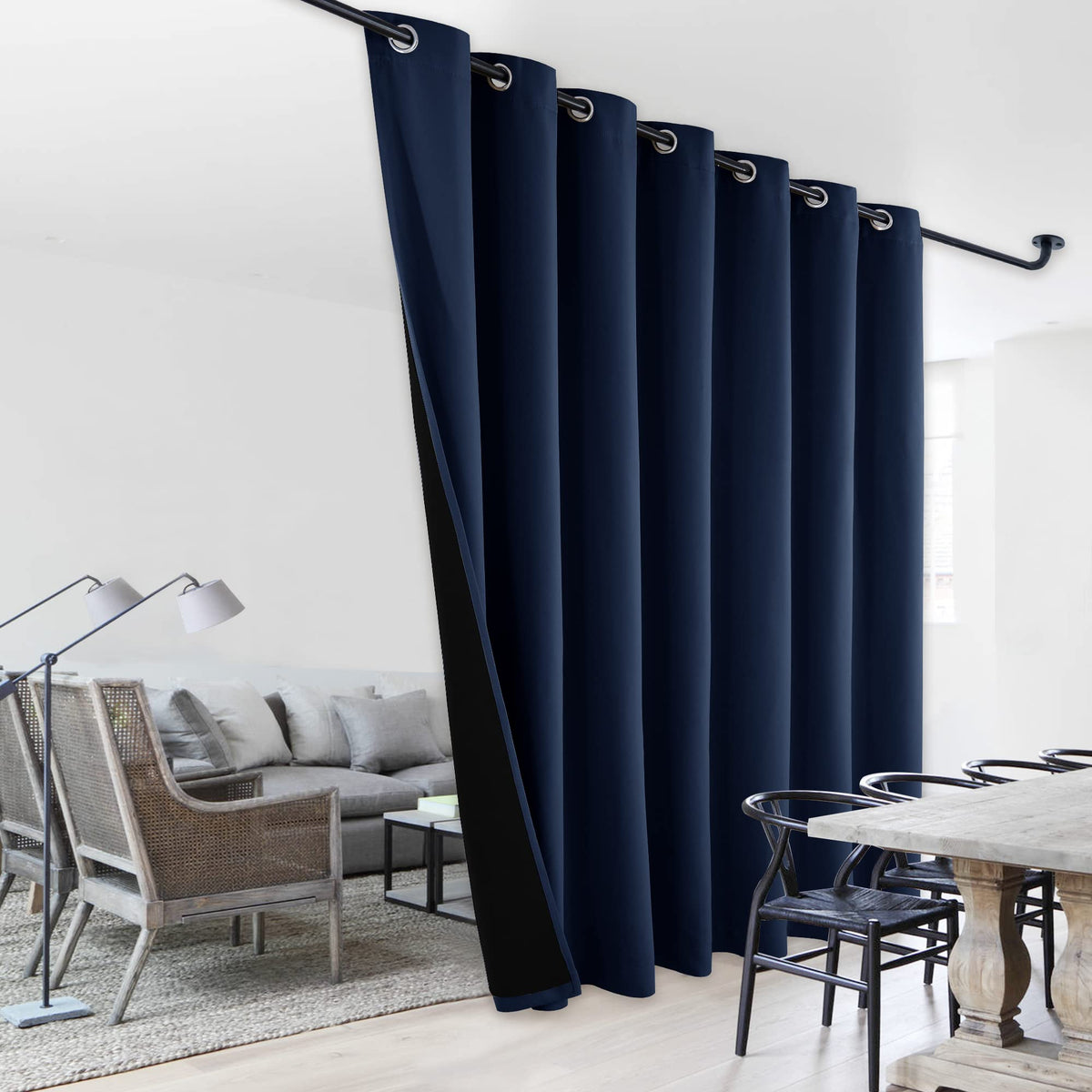 NICETOWN 100% Blackout Curtain 54 inches Long, Double-Deck Completely Blackout Window Treatment Thermal Insulated Lined Drape for Small Window (White, 1 PC, 52 inches Width Each Panel)