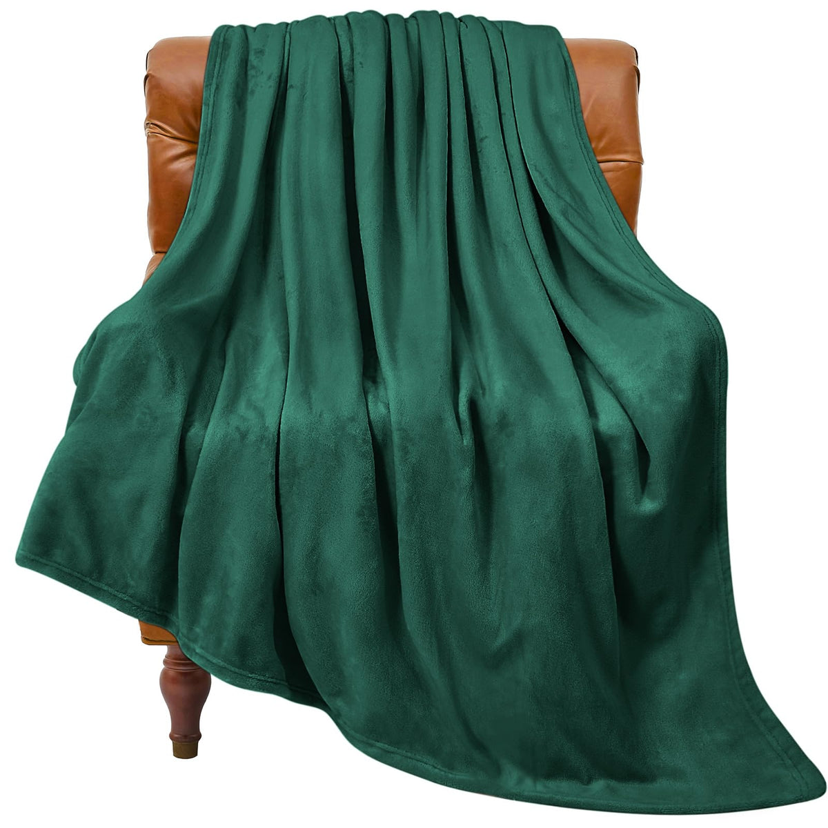 BEDELITE Fleece Blanket Soft Plush Throw for Couch Black 50"x60"