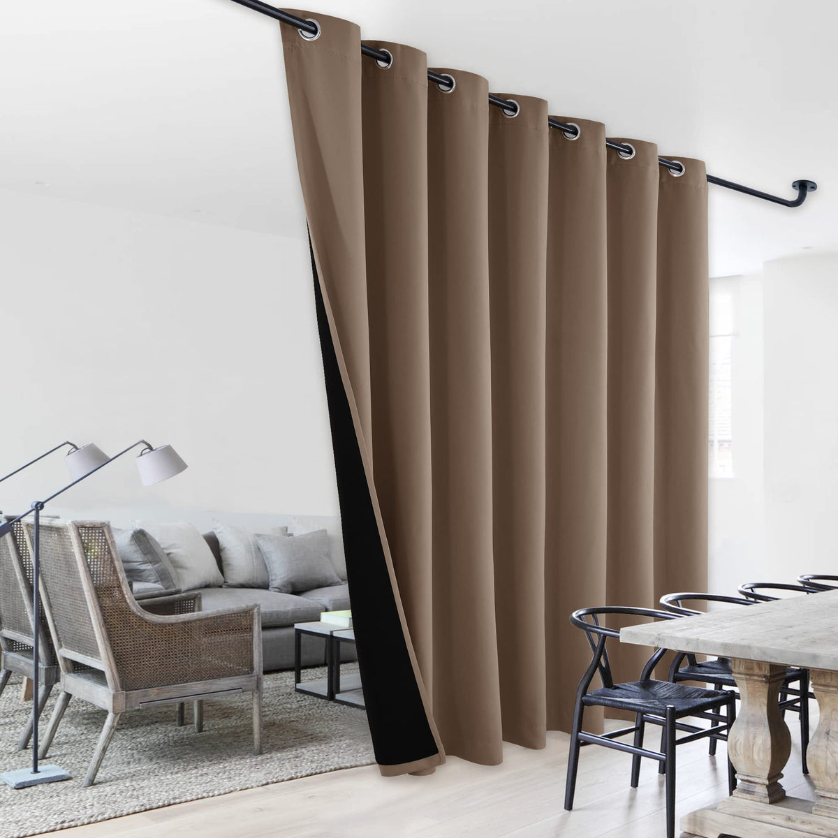 NICETOWN 100% Blackout Curtain 54 inches Long, Double-Deck Completely Blackout Window Treatment Thermal Insulated Lined Drape for Small Window (White, 1 PC, 52 inches Width Each Panel)