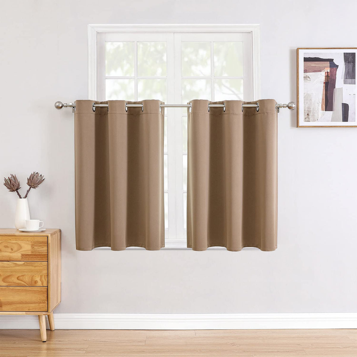 ChrisDowa Blackout Curtains for Bedroom and Living Room 63 Inches Long