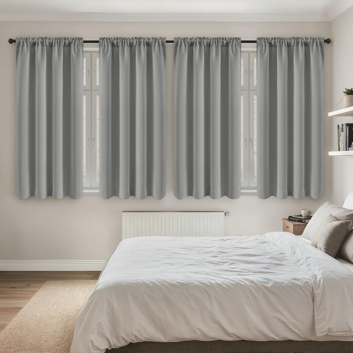 MIULEE Sage Green Blackout Curtains 63 Inch Length for Bedroom 4 Panels