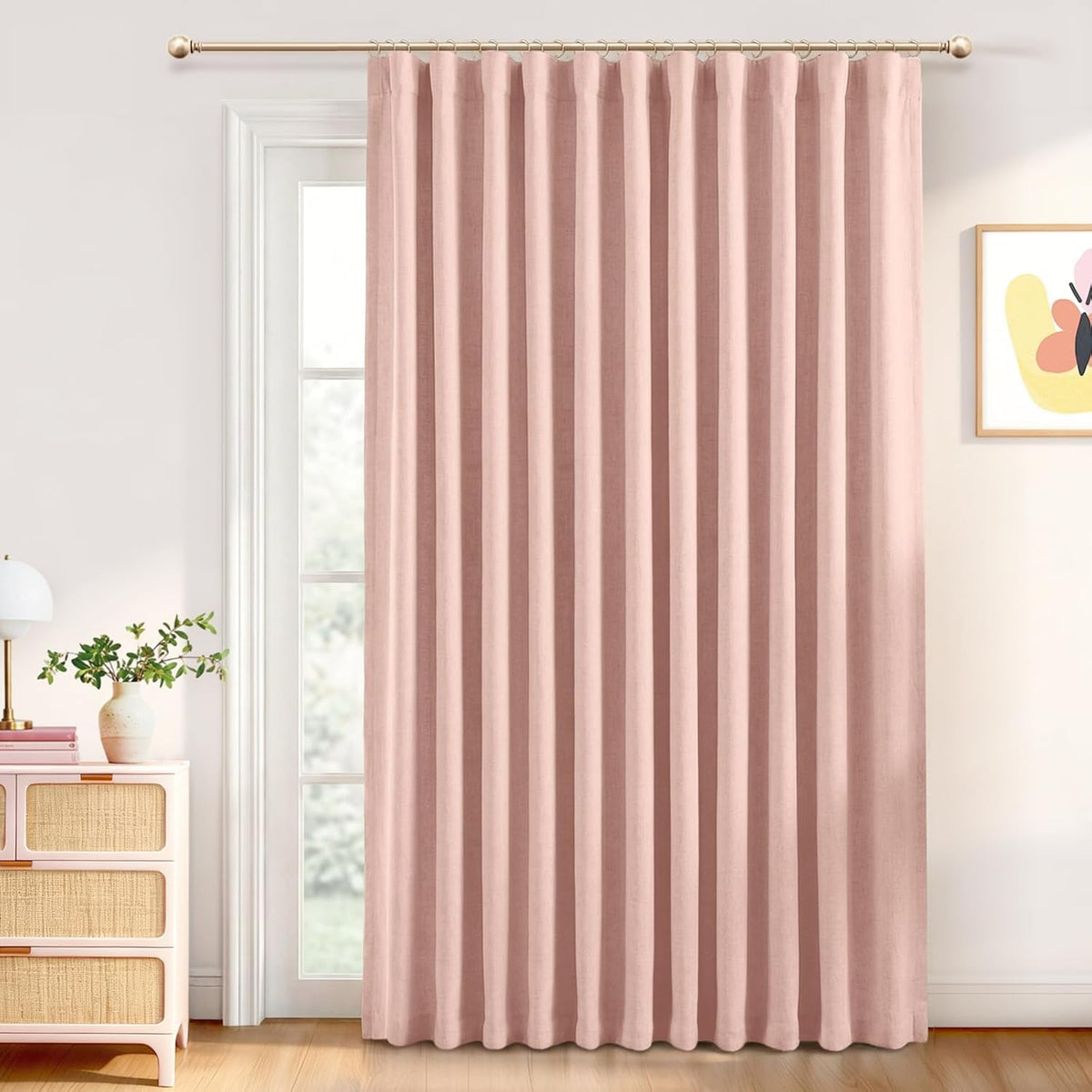 INOVADAY 100% Blackout Curtains for Bedroom Black Out Curtains 84 Inch Long