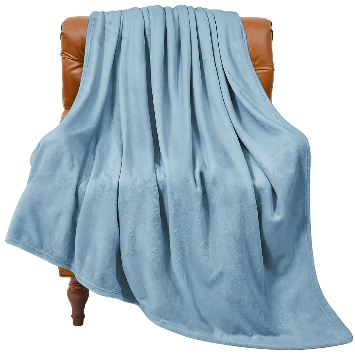BEDELITE Fleece Blanket Soft Plush Throw for Couch Black 50"x60"