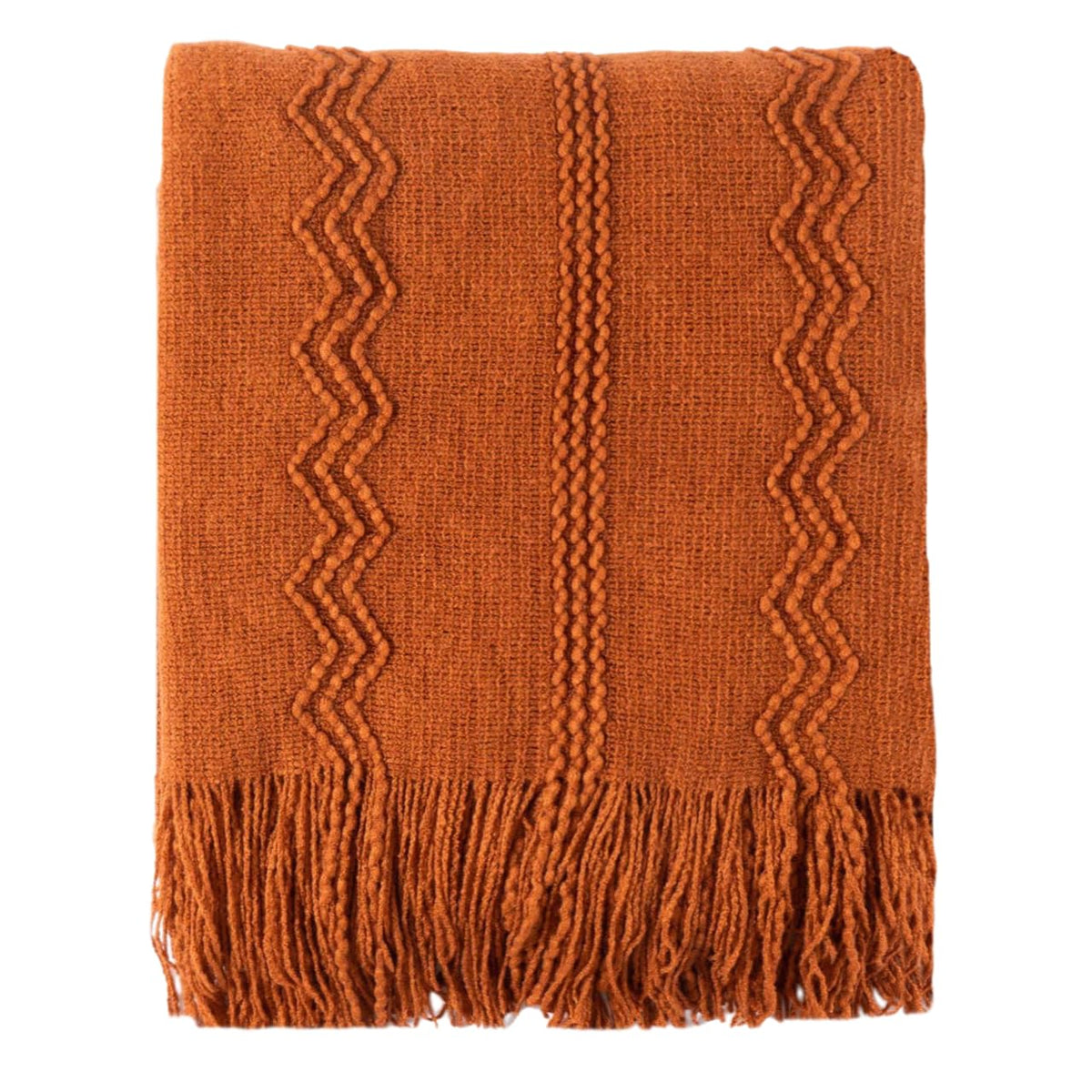 BATTILO HOME Rust Throw Blanket for Couch, 50"x60"