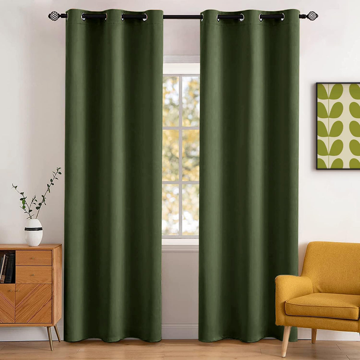 MIULEE Beige Blackout Bedroom Curtains Drapes 84 Inch Long 52"x84"