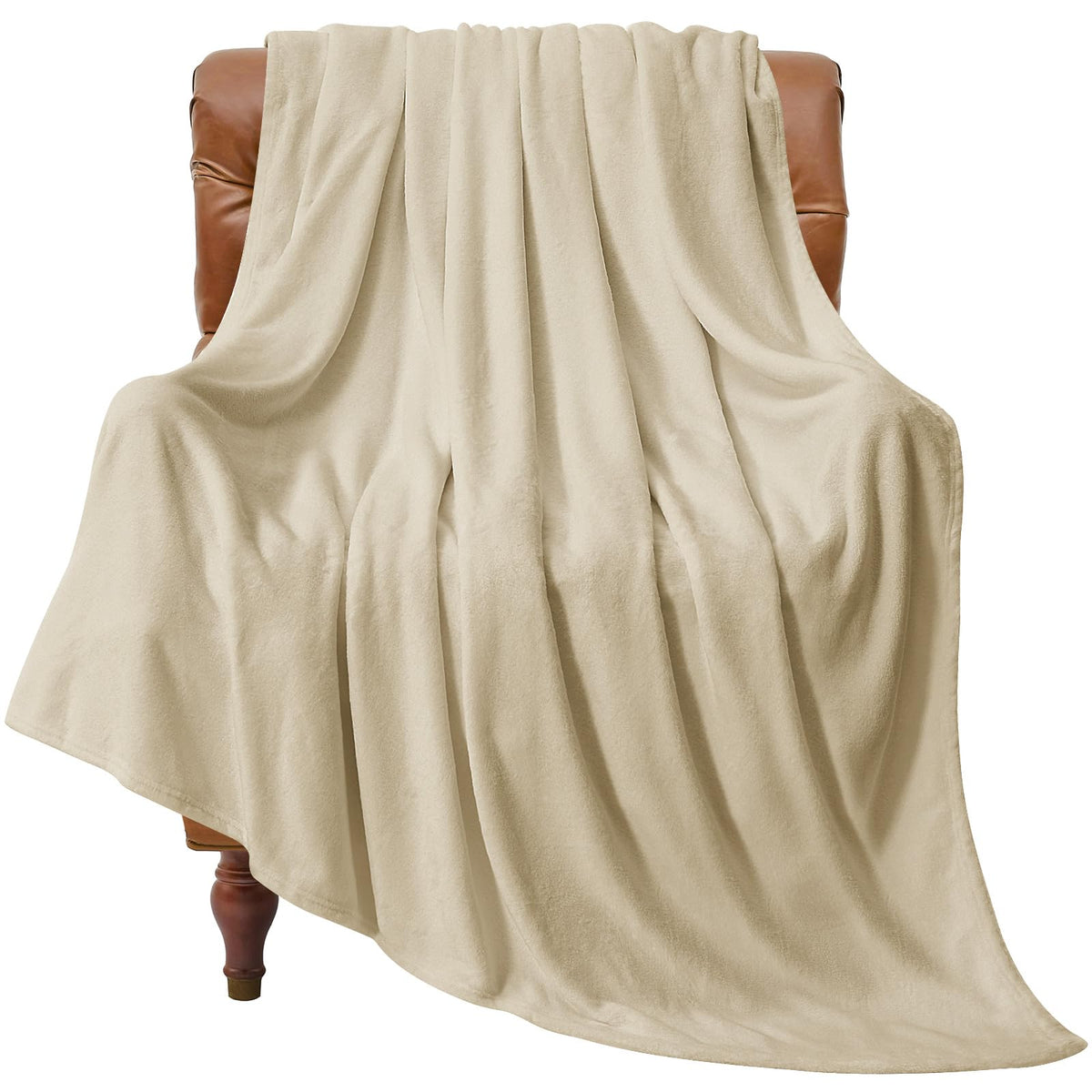 BEDELITE Fleece Blanket Soft Plush Throw for Couch Black 50"x60"