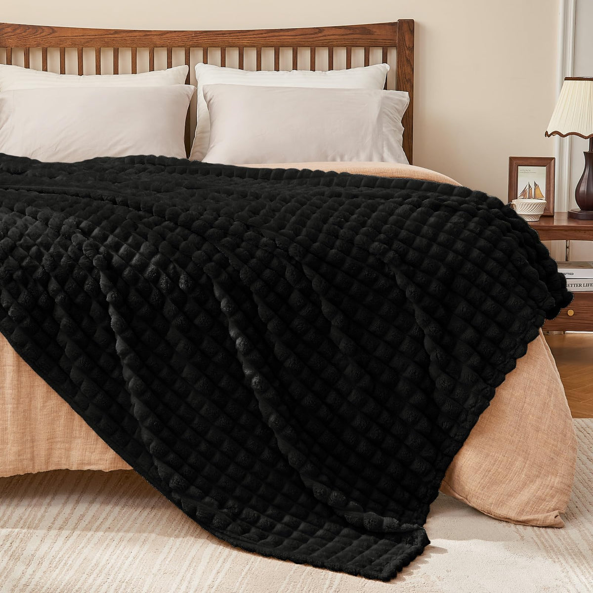 BEDELITE Buffalo Plaid Flannel Fleece Throw Blanket for Couch