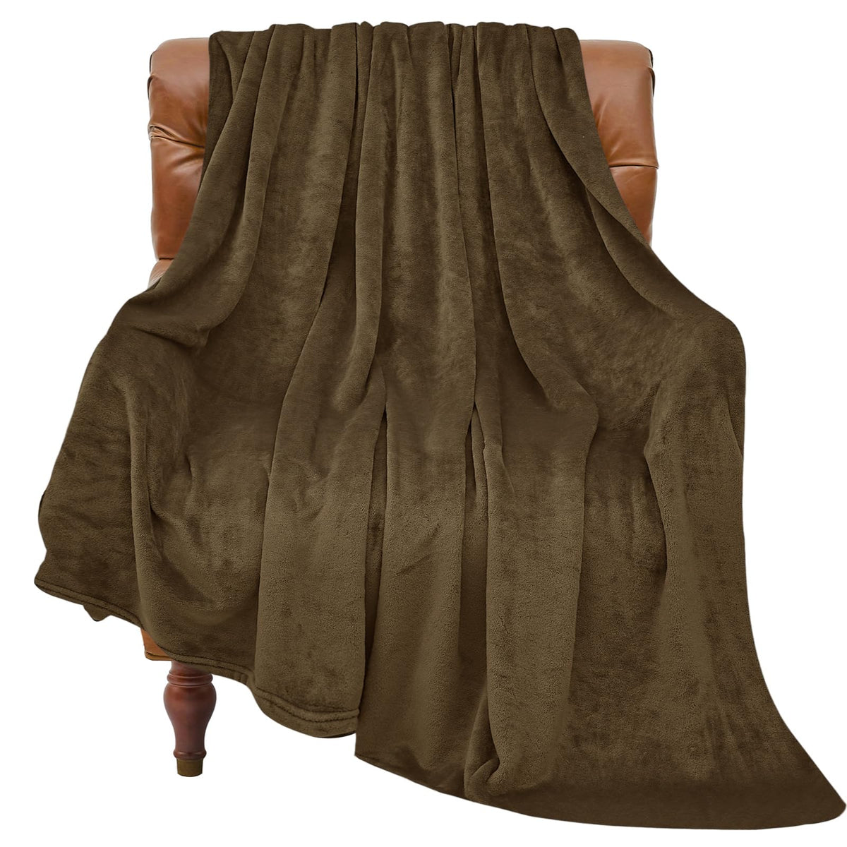 BEDELITE Fleece Blanket Soft Plush Throw for Couch Black 50"x60"