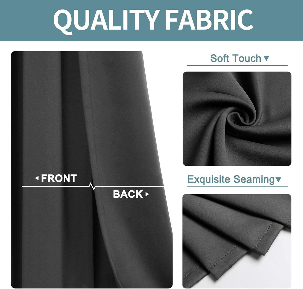 ChrisDowa Blackout Curtains for Bedroom and Living Room 63 Inches Long