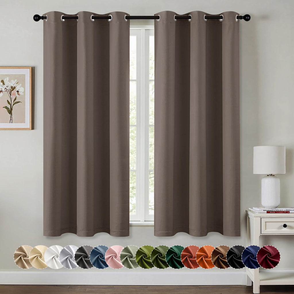 MIULEE Blackout Curtains for Bedroom 2 Panels 40 x 84 Inch Long Black