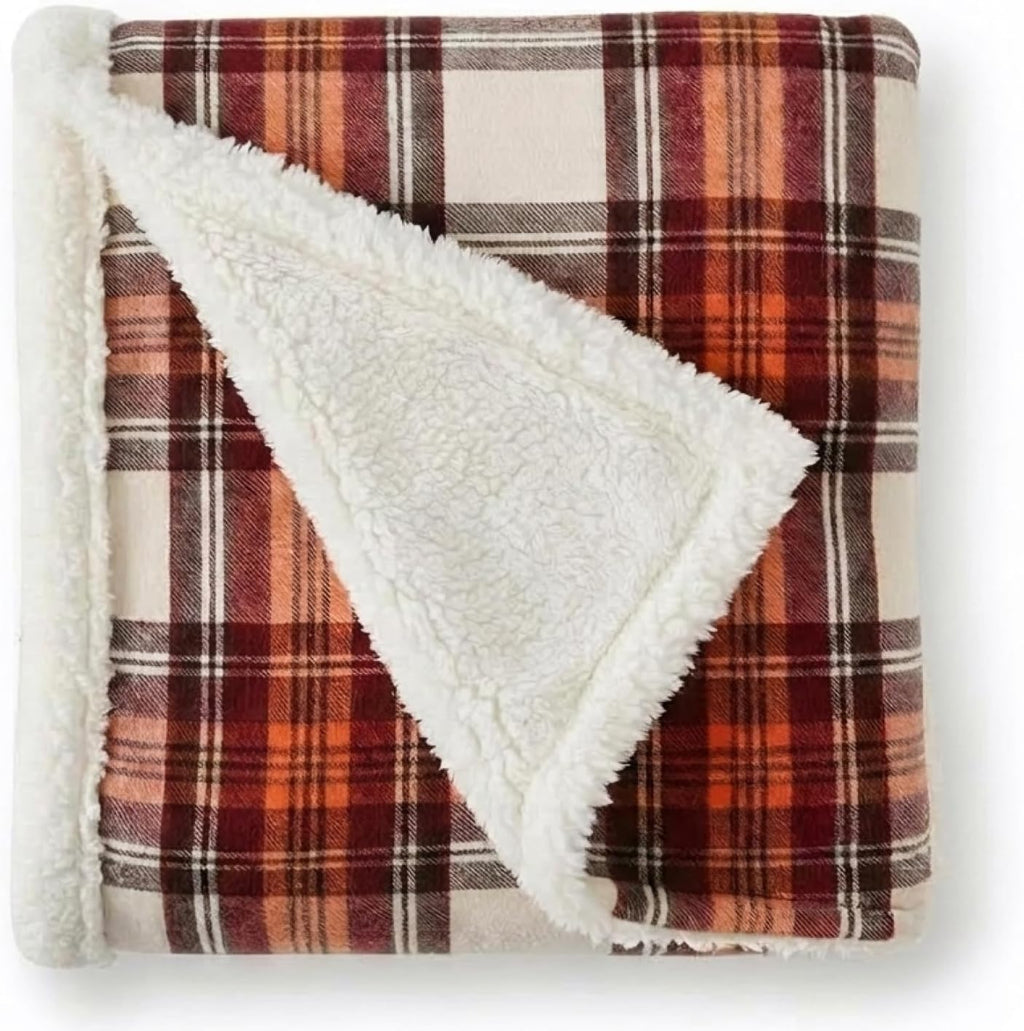 Eddie Bauer - Sherpa Reverse Throw Blanket for Bed or Couch, 50 x 60