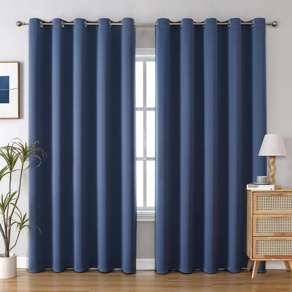 ChrisDowa Blackout Curtains for Bedroom and Living Room 63 Inches Long