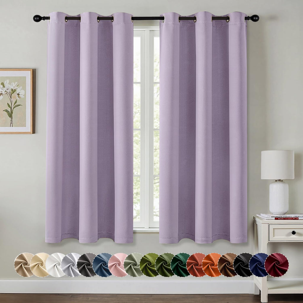 MIULEE Blackout Curtains for Bedroom 2 Panels 40 x 84 Inch Long Black
