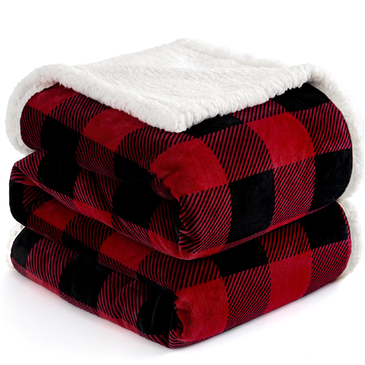 PU MEI Sherpa Fleece Throw Blanket 60" x 80" Reversible Plush Fluffy Large Big Blanket Lattice Flannel Blankets for Sofa Couch Bed (Grey-Soft Blue, 60"*80")