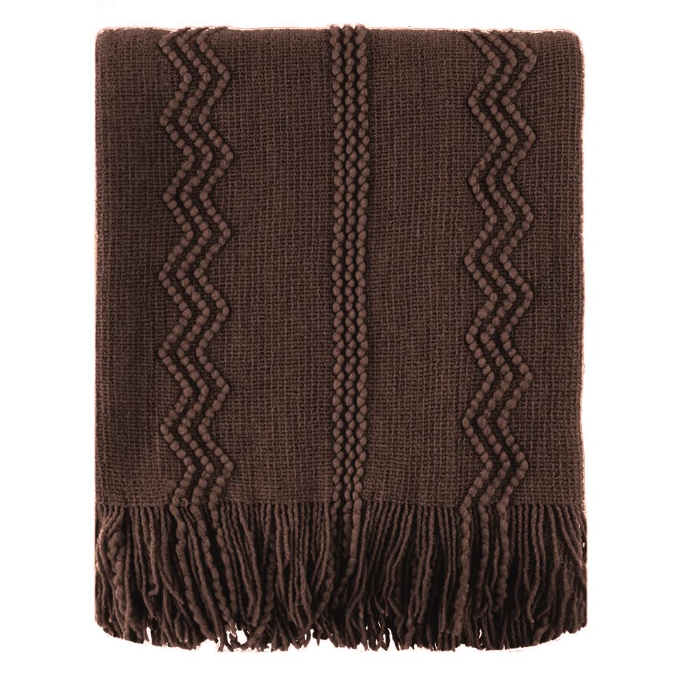 BATTILO HOME Rust Throw Blanket for Couch, 50"x60"