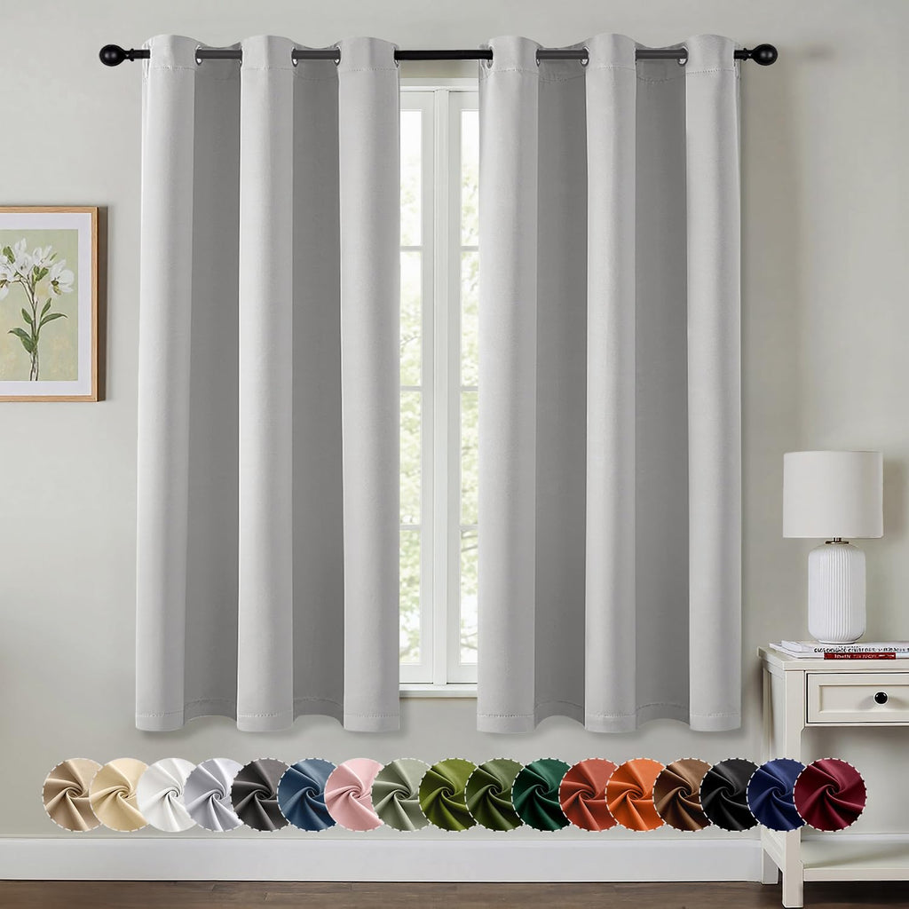MIULEE Blackout Curtains for Bedroom 2 Panels 40 x 84 Inch Long Black